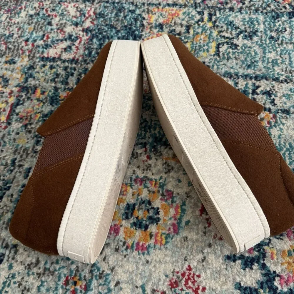 Vince Warren Brown Platform Slip-On Sneakers Women’s Size 8.5 - Picture 5 of 6